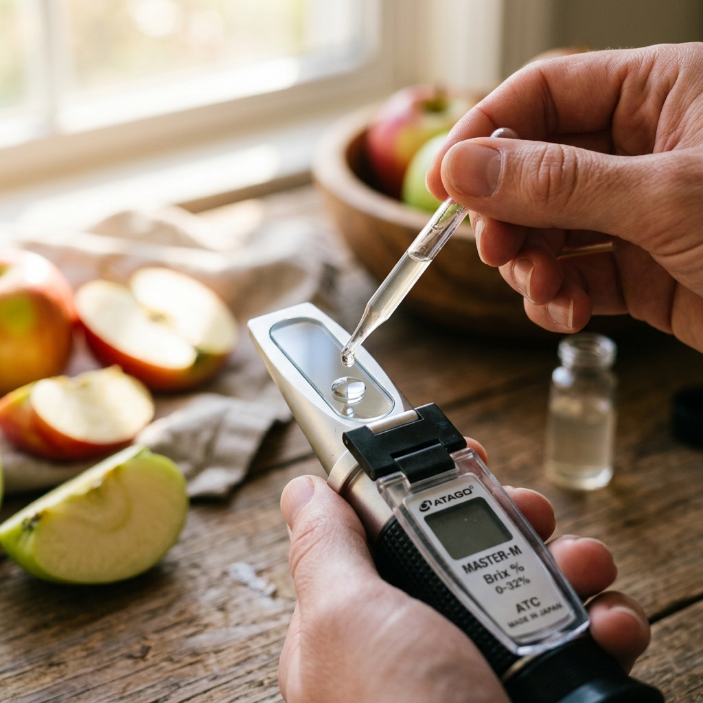 Measuring Brix with a refractometer