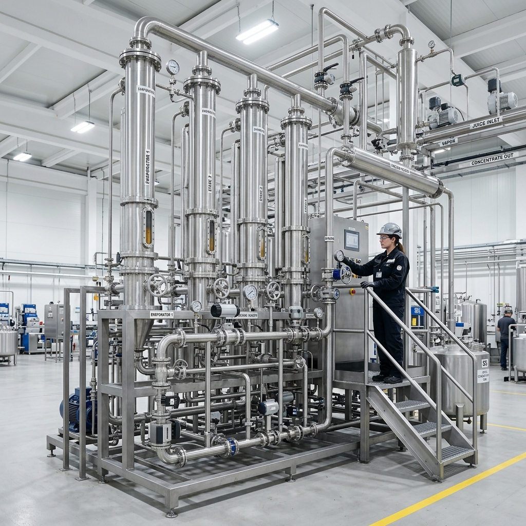 Vacuum evaporator unit
