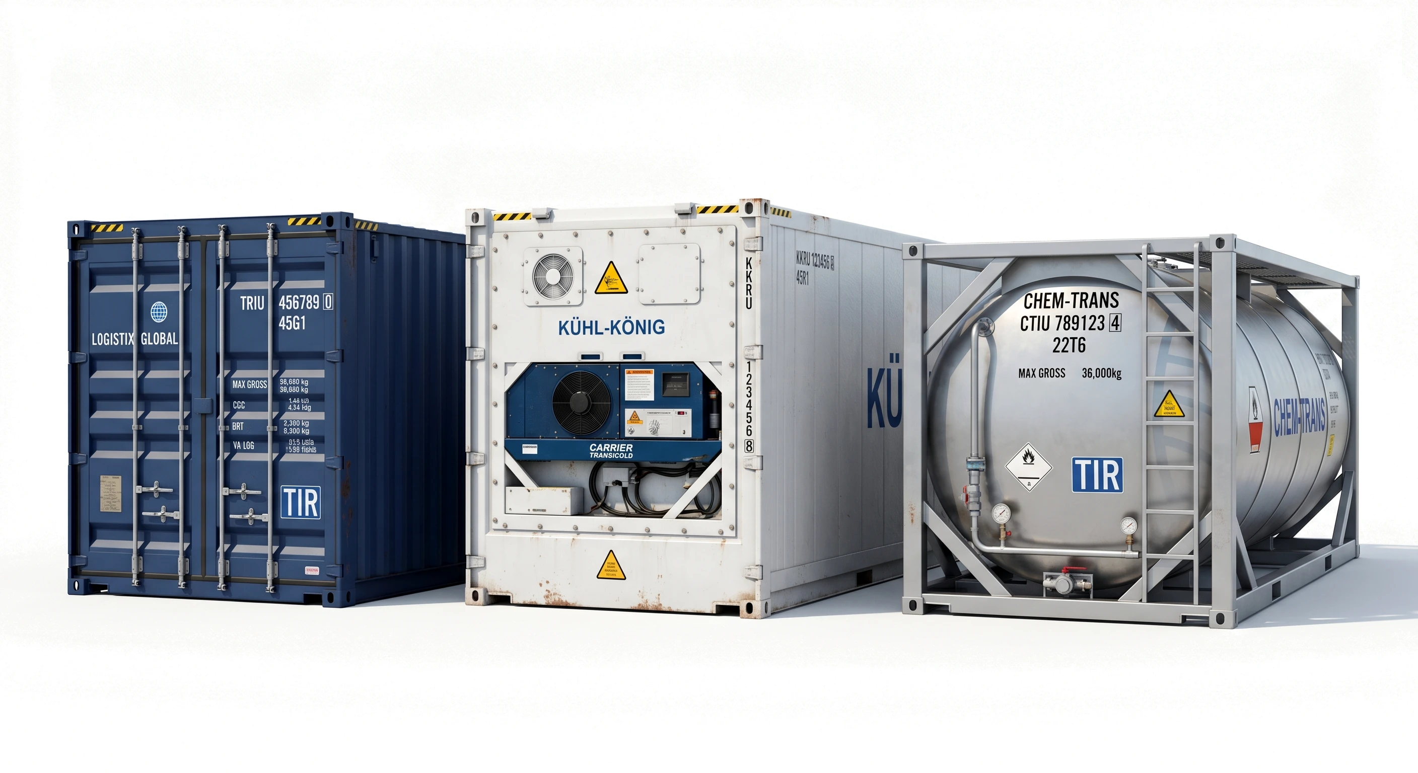 Types and characteristics of sea containers